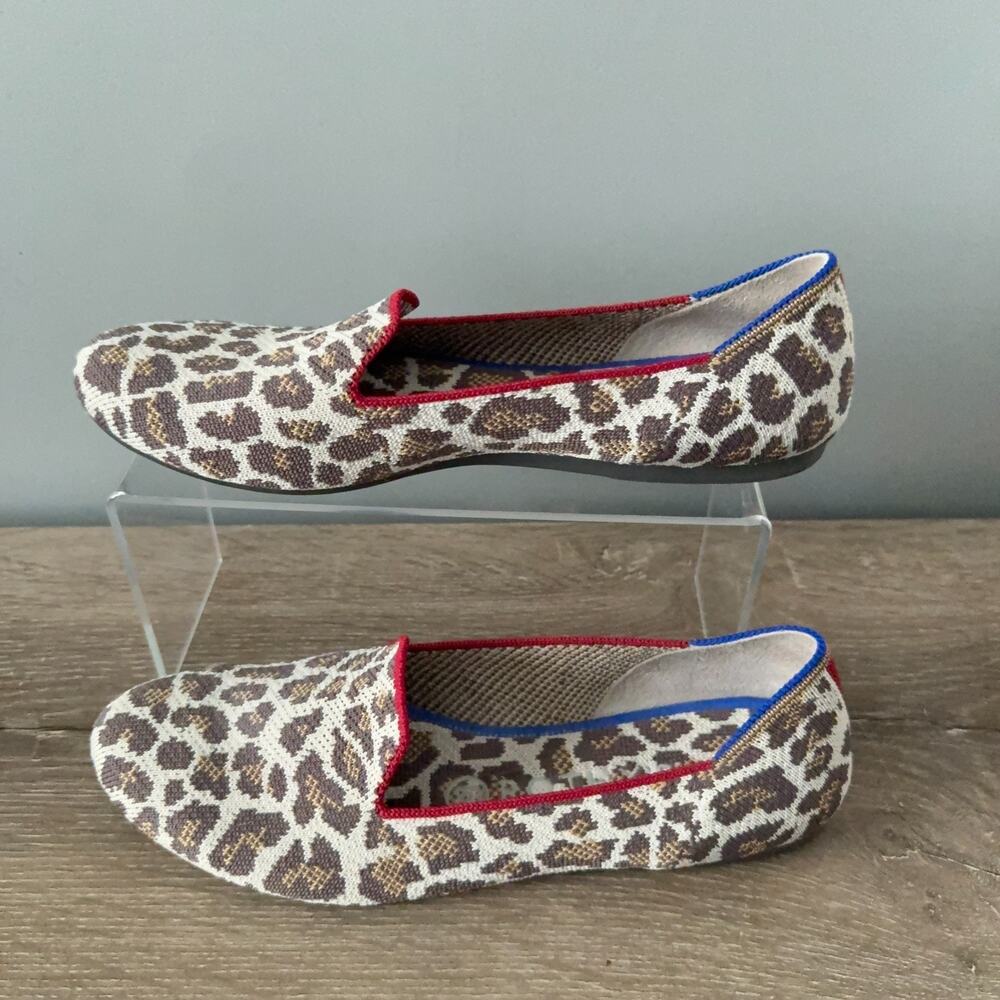 Rothy’s Mocha Leopard Print Loafer Flats Size 8 - Picture 7 of 10